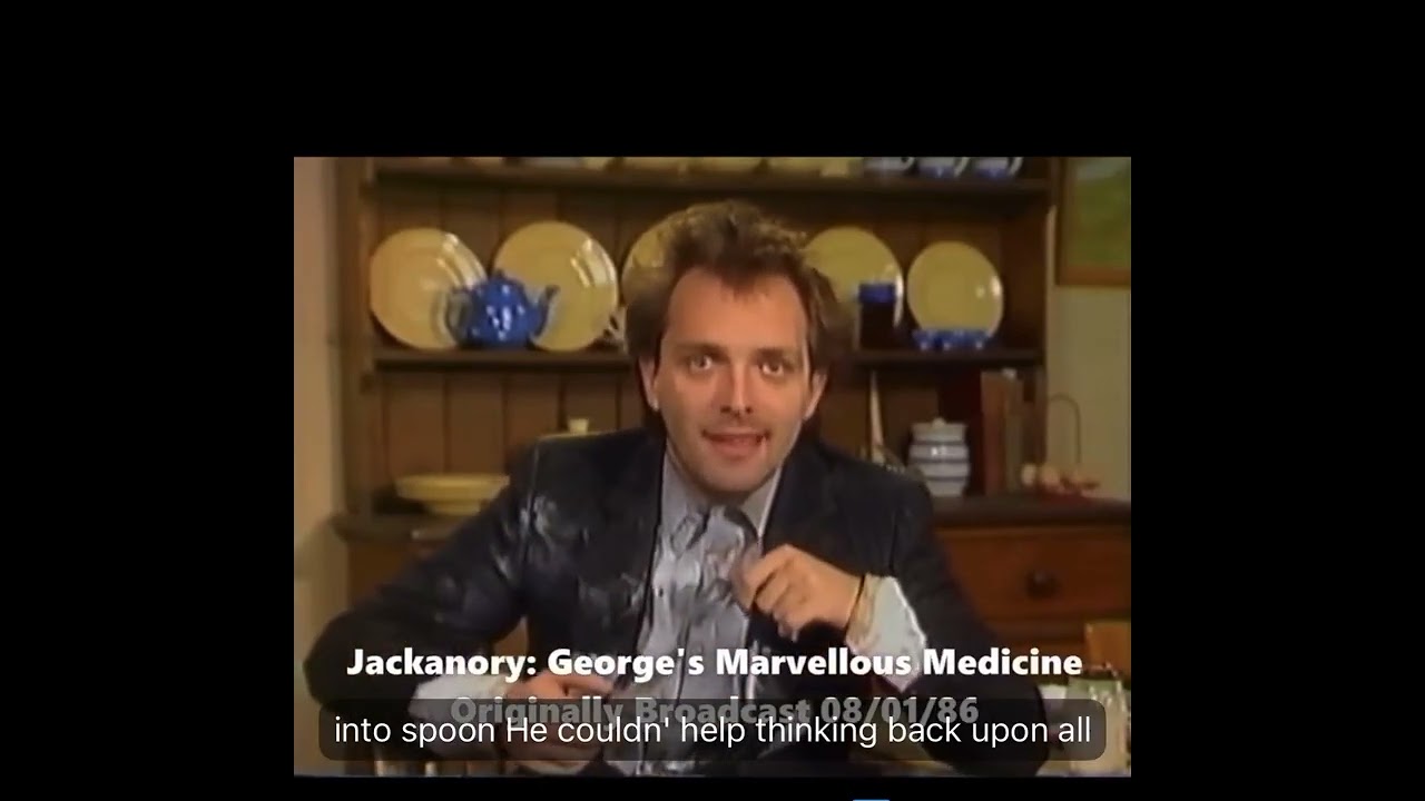 Ronald Dahl's George's Marvelous Medicine on Jackanory first aired, 40 years ago in January.