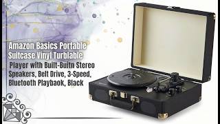 Amazon Basics Suitcase Turntable 🎶 Bluetooth Vinyl Record Player | 3-Speed Retro 🔥 April Deals 2026