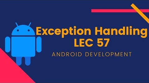 Exception Handling LEC 57