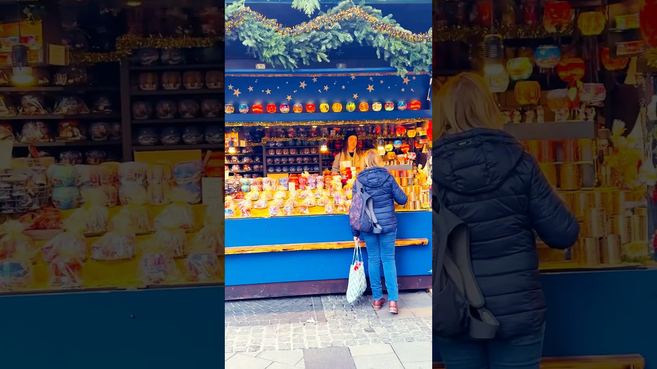 Germany Christmas Market (Munich/Munchen) | 4K | Lady | Europe Trip 2024 | Beautiful Germany 🇩🇪