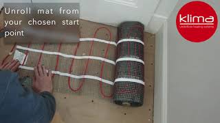 Klima Electric Underfloor Heating mat installation video Resimi
