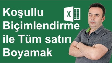 #Excel Koşullu Biçimlendirme ile Tüm satırı Boyamak- 389.video | Ömer BAĞCI