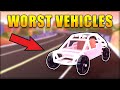 Top 5 Worst Vehicles In Roblox Jailbreak