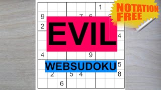 An evil (says websudoku) level sudoku - YouTube