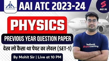 AAI ATC Previous Year Question Paper Physics | AAI ATC Physics Lecture by Mohit Sir |AAI ATC Physics
