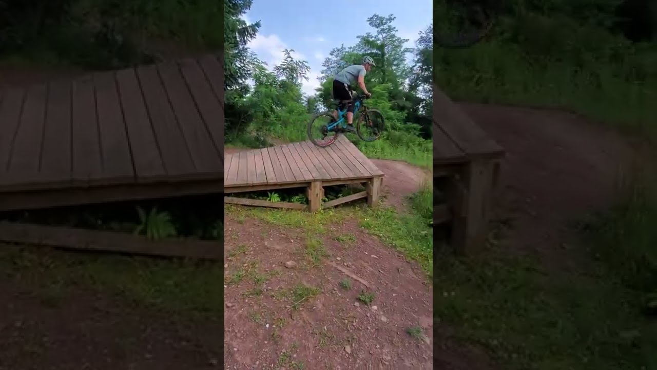 Ian rides the Whale Tail, Raystown Skills Park