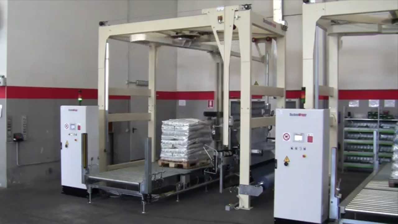 Avvolgitore pallet automatico a braccio rotante con copertura superiore B150E | Technowrapp