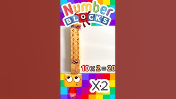 Numberblock Two Times Table | Numberblocks Math Link Cubes 1-20 | Kids Multiplication Maths