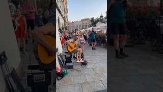 Street performance in krakow, Spanish Guitar #shorts