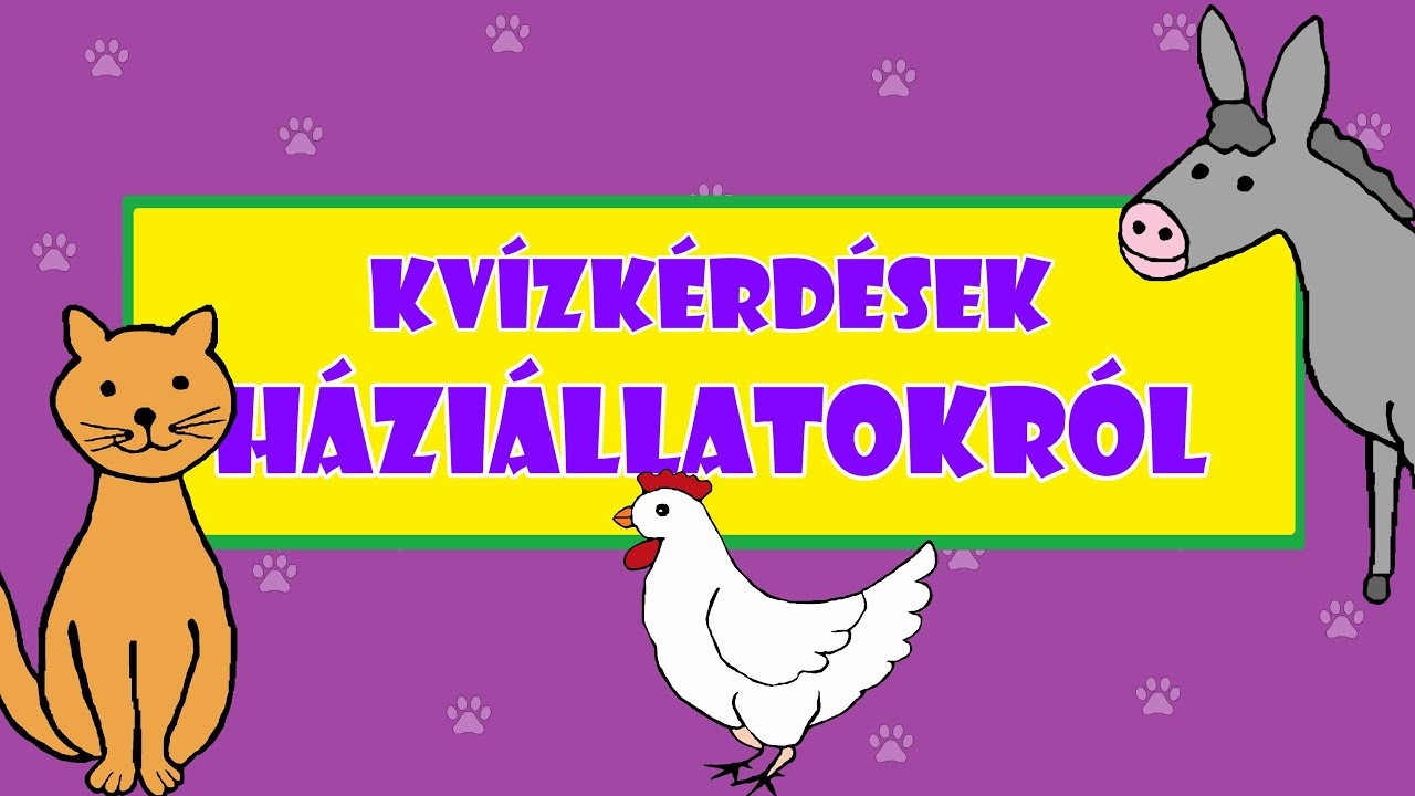 Kvízkérdések HÁZIÁLLATOKRÓL kicsiknek