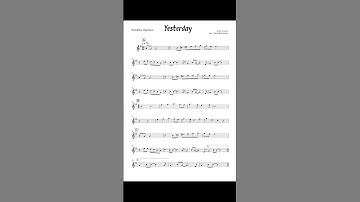 yesterday soprano sax PART A tutorial cover