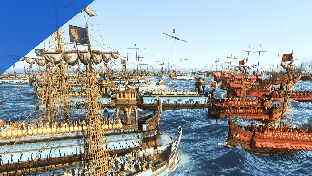 150 Кораблей! Морская Битва Римлян и Афинян в Rome 2 Total War! - YouTube