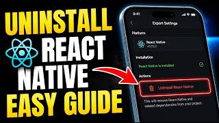 How to uninstall React Native output from no-code exports - Beginner Guide