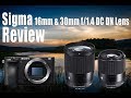 Sigma 16mm and 30mm f/1.4 DC DN Lens Review - Real World and Video!