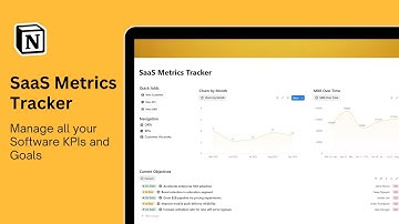 Notion SaaS Founders Metrics, KPIs & OKRs Tracker Tour ( FREE Download )