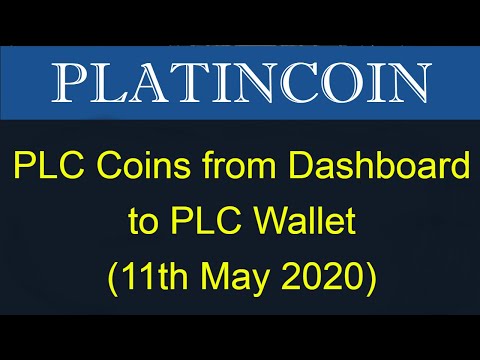 Platincoin || PLC Coins from Dashboard to PLC Wallet 11th May 2020