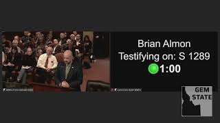 Brian Almon testifies in favor of Senate Bill 1289