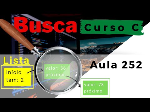 Curso de Programação C | Como buscar um elemento em uma lista simplesmente encadeada? | aula 252