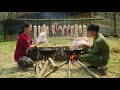 Traditional pork oil frying recipe  cooking oil from pork fat  how to process and preserve