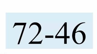 Subtraction Flash Cards (slow) pt 5