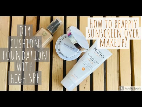 How I reapply my sunscreen everyday with makeup? DIY cushion sunscreen+foundation