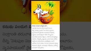 kanuma sankranthi pongal