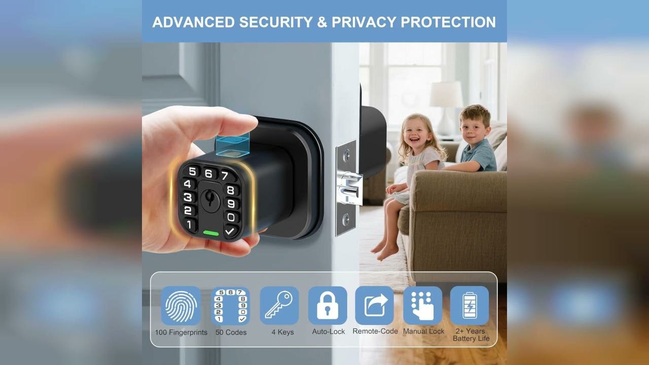 Review: IU53 Double-Sided Fingerprint & Keypad Door Lock, All-Weather, Fully Waterproof Biomet...
