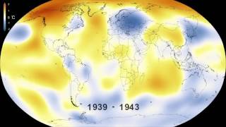 Five-year global temperature anomalies from 1880 to 2015
