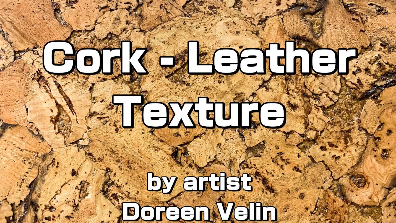 🖌️ Creating a Leather & Cork Texture on Canvas | Unique Acrylic Techniques with Doreen Velin