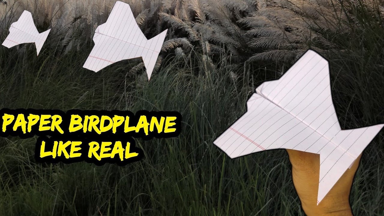 How to make paper bird plane(like real bird) making and flying/# ...
