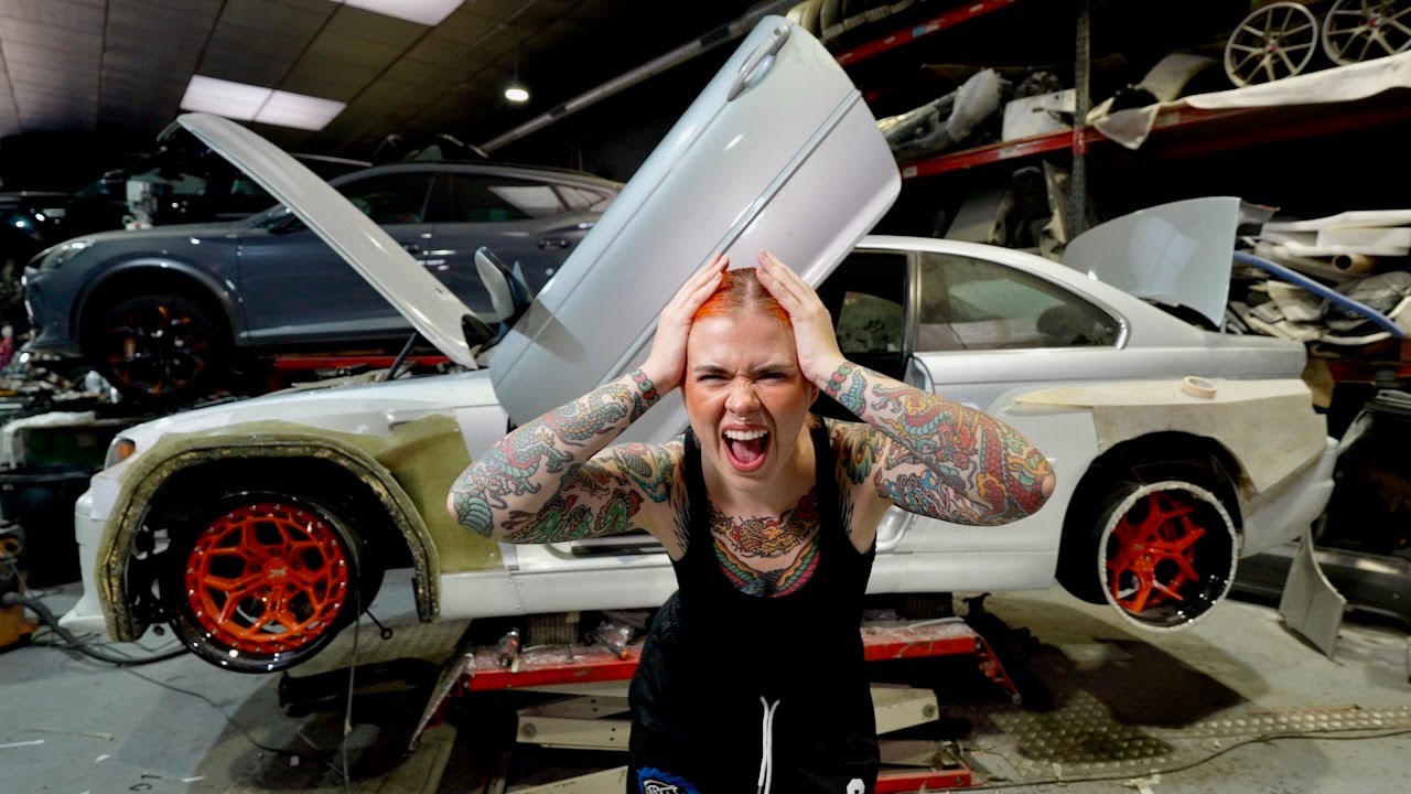 😱 CORTANDO CARROCERÍA 🪚 WIDEBODY KIT BMW E46 SÚPER MOD 😈🧡 | ALBUSY96