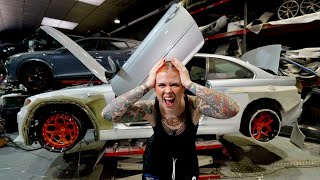 😱 CORTANDO CARROCERÍA 🪚 WIDEBODY KIT BMW E46 SÚPER MOD 😈🧡 | ALBUSY96
