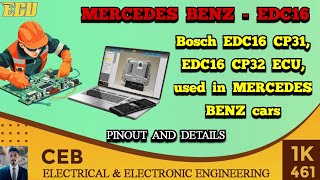 MERCEDES BENZ - EDC16 | pinout for Bosch EDC16 CP31, EDC16 CP32 ECU, used in MERCEDES BENZ cars