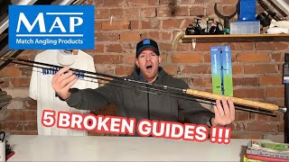 MY FIRST ROD BUILDING JOB ON A CUSTOMERS FAVOURITE MAP ROD. GUIDE REPAIR X5