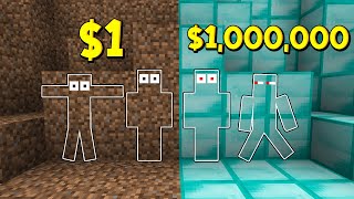 ถ้าเกิด!! บ้านซ่อนแอบ $1 เหรียญ VS บ้านซ่อนแอบ $1,000,000 เหรียญ - Minecraft คนรวยคนจน