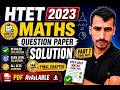 HTET 2023 PART 7 MATHS PAPER QUESTION SOLUTION BY ROHIT SIR