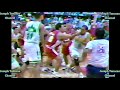 1999 McDonalds PBA All Filipino Cup Semifinals Game 2 Ginebra vs  Shell Wilmer Ong Jay Mendoza Fight