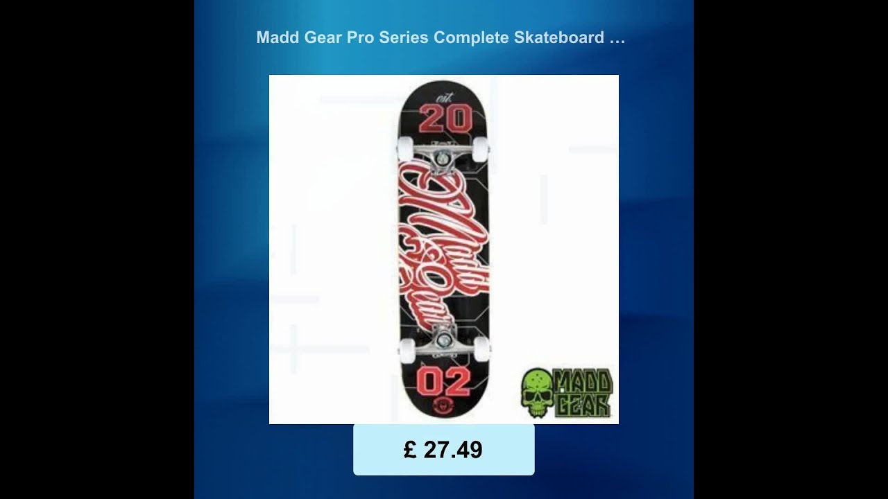 Madd Gear Pro Series Complete Skateboard - Gameplay Black/Red