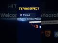 🔥Typing Text Animation inHTML CSS &amp; JavaScript | Typewriter Effect 2026 #textstyles #texteffect