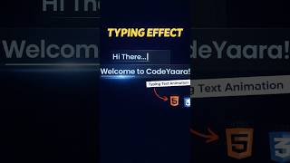 🔥Typing Text Animation inHTML CSS &amp; JavaScript | Typewriter Effect 2026 #textstyles #texteffect