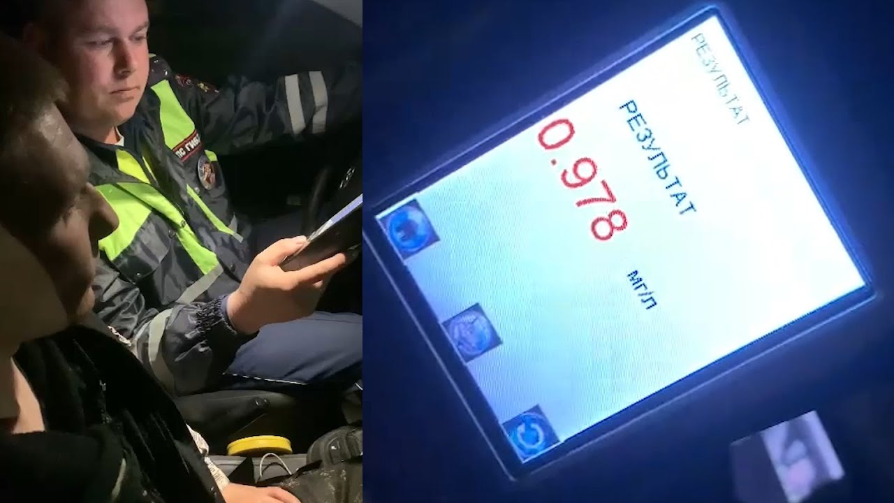 Бухой пилот пытается обмануть ГАИшника, а потом судьбу. Real video ...