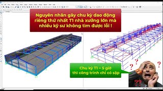 Chu kỳ dao động riêng cho nhà xưởng lớn, xử lý lỗi như thế nào - Download Excel tính tải trọng gió