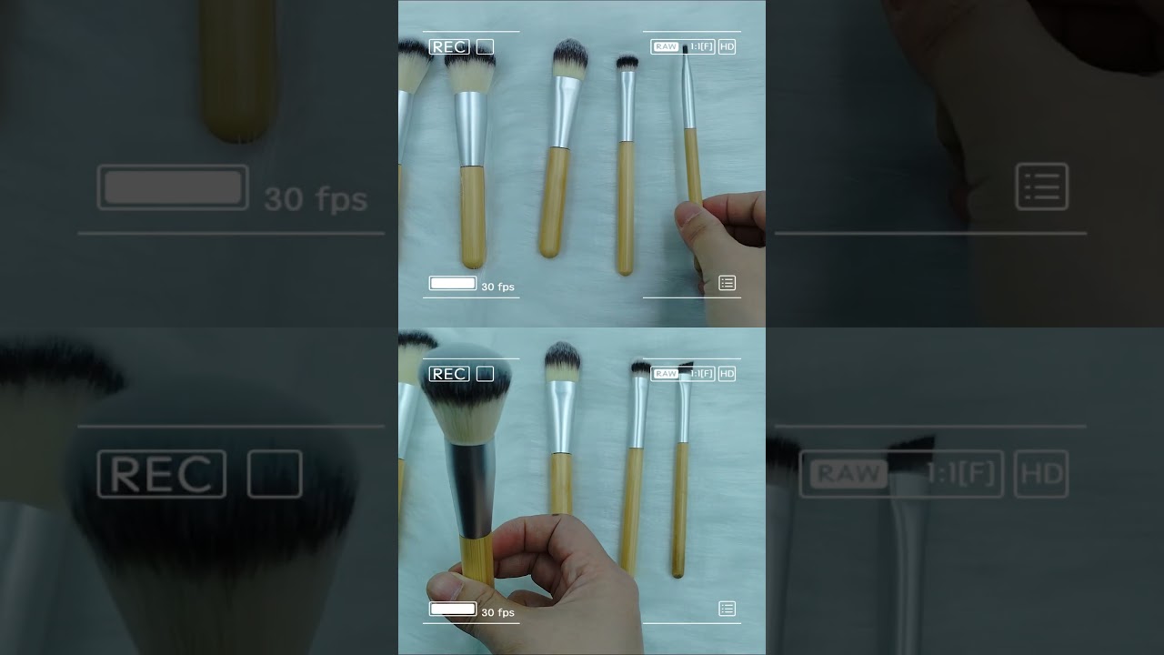 5 pcs bamboo handle makeup brush set