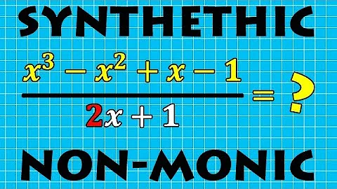 How to do Synthetic Division by 2x-1 | VCE METHODS