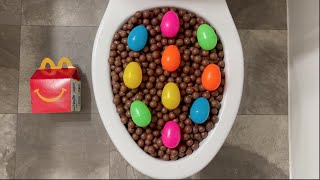 Will It Flush? - Coca Cola, Fanta, Mirinda Balloons And Rainbow Surprise Eggs 2