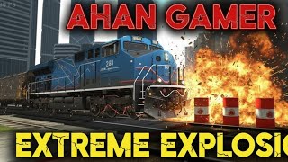Train vs Explosive Barrels: Extreme Destruction! 🚂💥