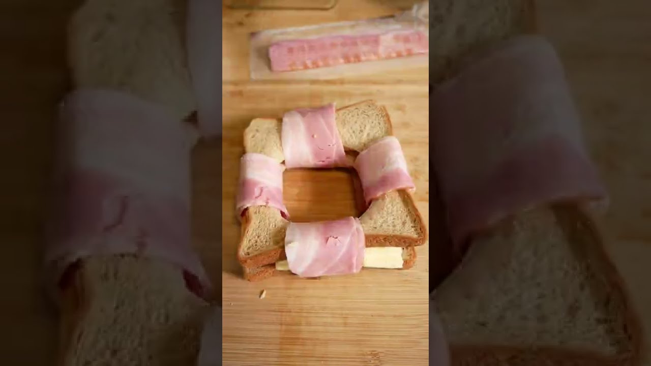 Bacon cheese toast & Fried chocolate 