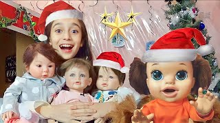 ROTINA DA NOITE DE NATAL DOS BEBÊS COMPLETA ★ Baby Alive e Reborn na Casinha de Papelão - Compilação