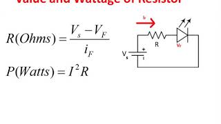 How to calculate resistor value for LED's  (Light Emitting Diode)