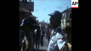 LIB 28-7-73 WRECKAGE OF POLICE STATION BOMB BLAST